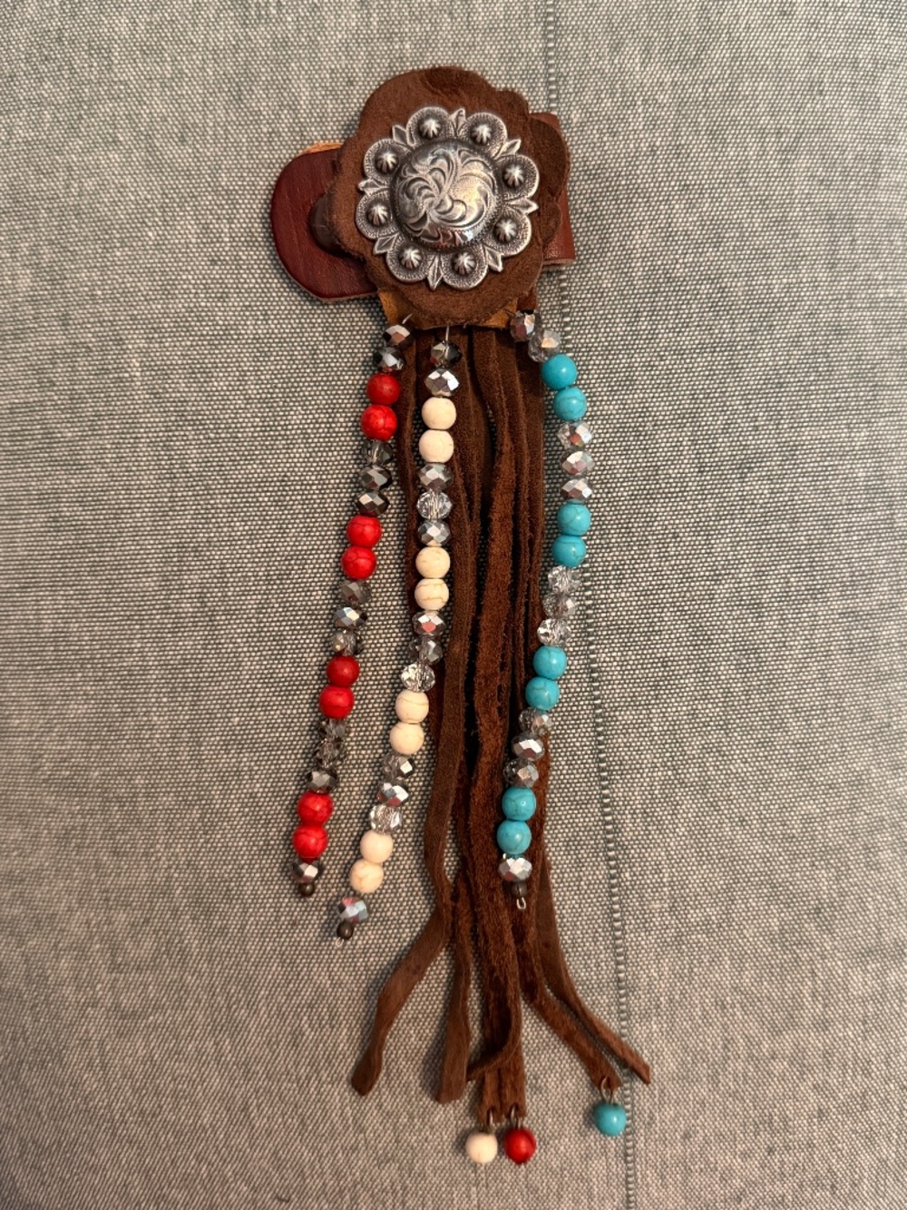 Leather Cowgirl Tasseled Purse Strap Accessory